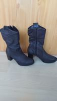 Leberstiefel grau, Gr. 36/37