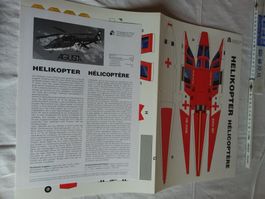 REGA Helikopter Augusta Massstab 1/30 Karton Faltbogen