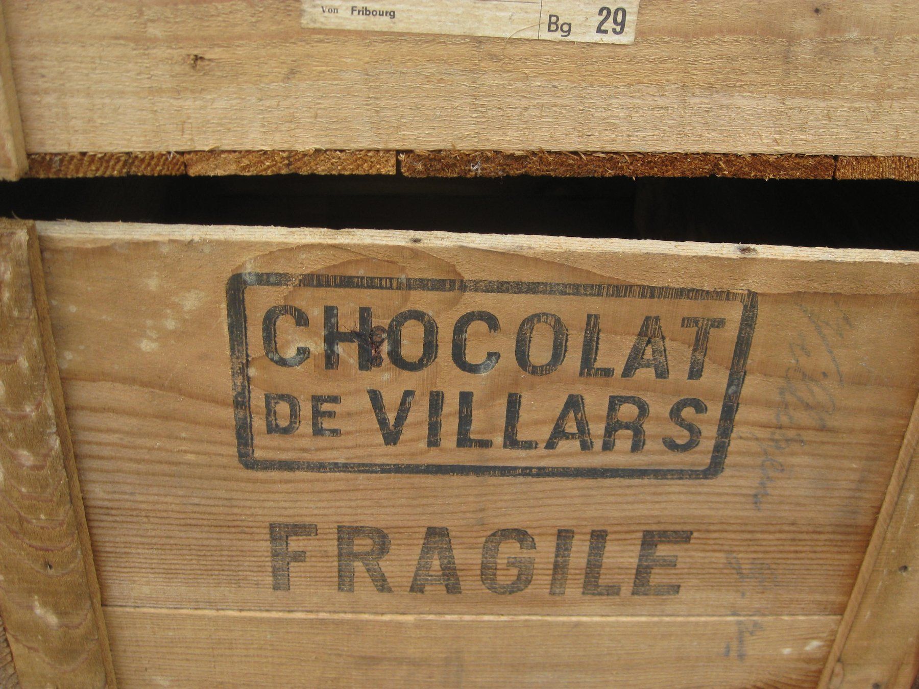 Casse di trasporto: Chocolat Villars Holzkiste – Usato da Othmarsingen venduto da Lanz05 5