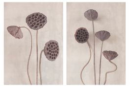 2 Bilder, Blumen im Retrostil, 50x70, Ikea Neu