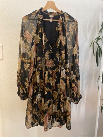 H&M Kleid mit Muster Herbst Gr. 2XL / Gr. 52 - 54
