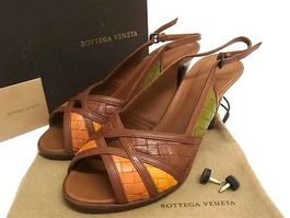 Sandales Bottega Veneta cuir tressé multicolore T 36 Été