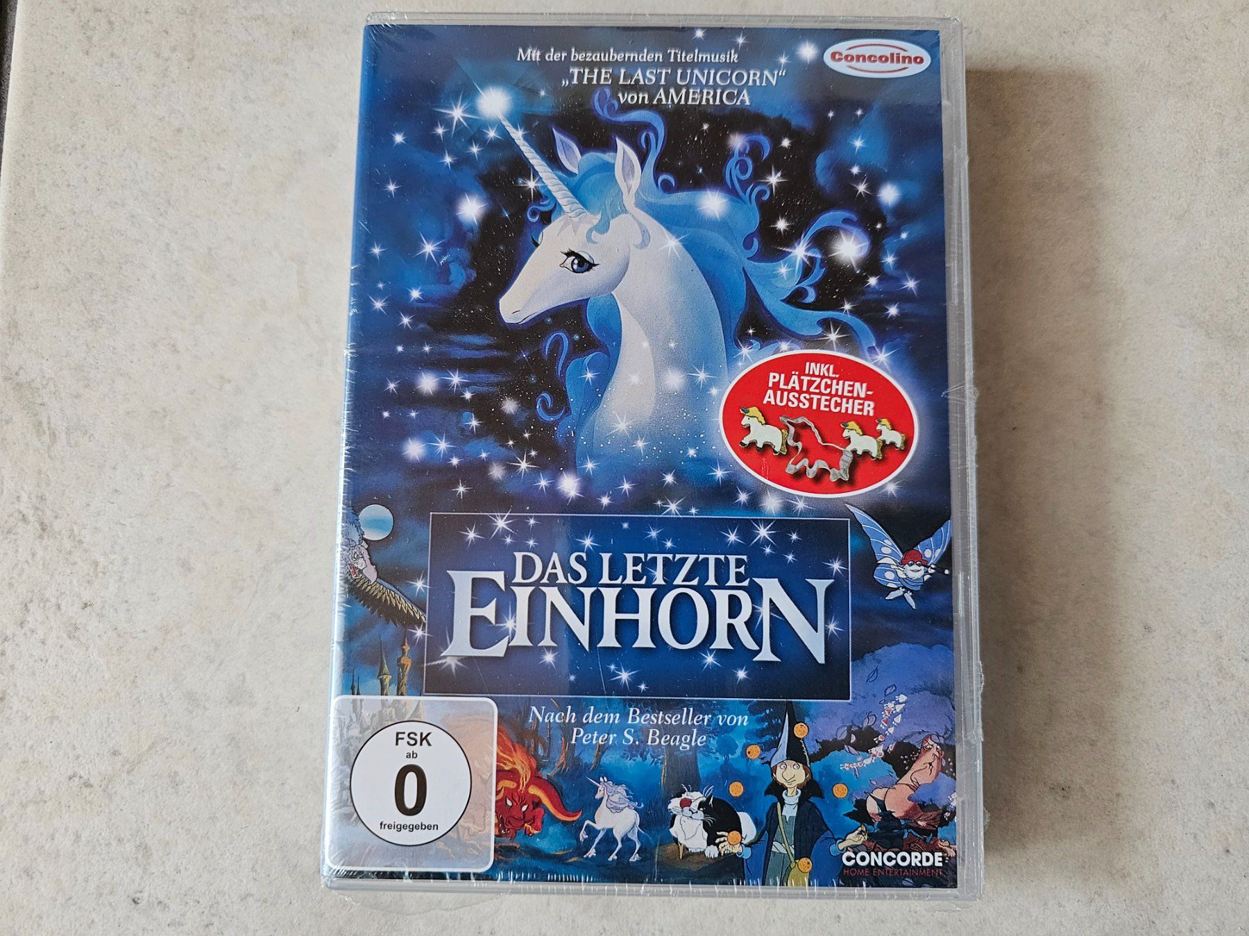 Tutti i DVDs: Das letzte Einhorn  /  Fabrikneu ink. Plätzchenausstecher – Nuovo e nell'imballaggio originale da Schneisingen venduto da backstore24