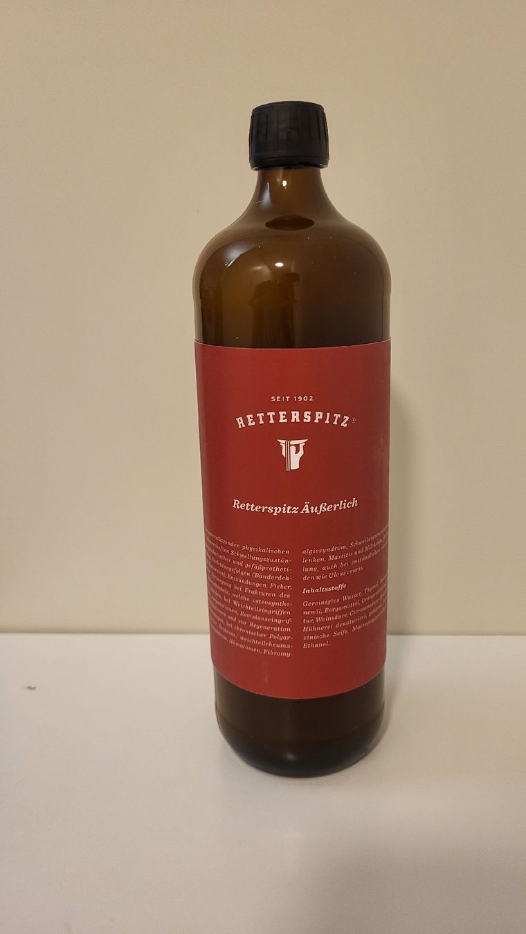 Medizinische Geräte: Retterspitz Äusserlich, 1 Liter Flasche – Neu und originalverpackt aus Bülach von