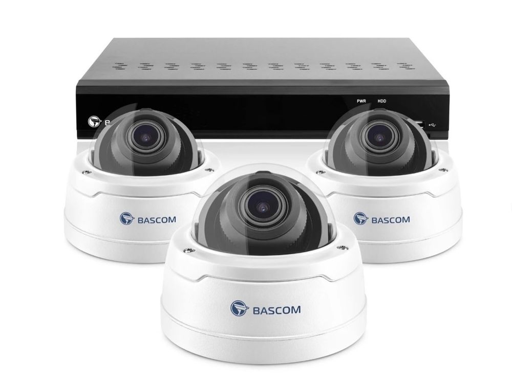 BASCOM Kamera Überwachungssystem Set 3 Kameras Full HD (Gebraucht) in ...