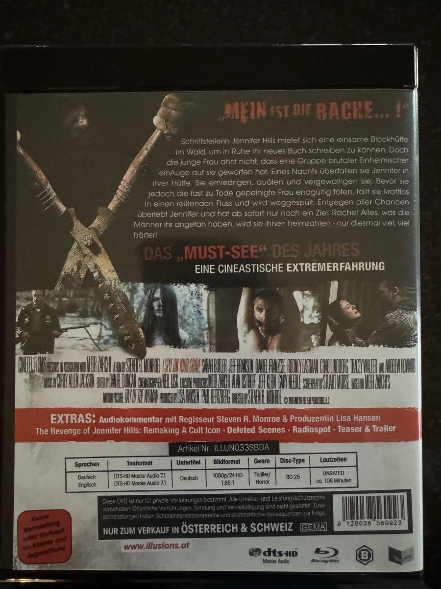 Tutti i DVDs: I Spit on Your Grave - Unrated - Blu-ray - Horror – Usato da Wasen im Emmental venduto da slash84 1