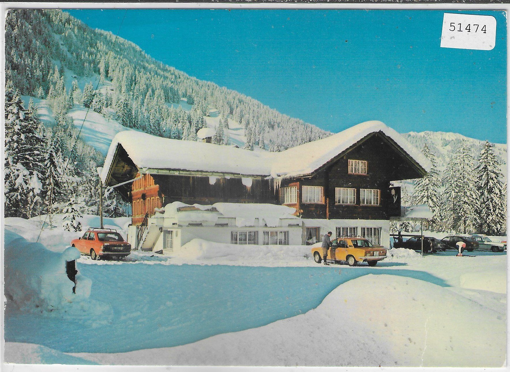 Cartoline postali: Hotel Restaurant Pizzeria "Edelweiss" Lenk – Usato da Ettingen venduto da Kartenplanet