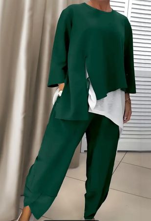 MUST HAVE - edler/stylischer Hosen-2-Teiler, grün, L