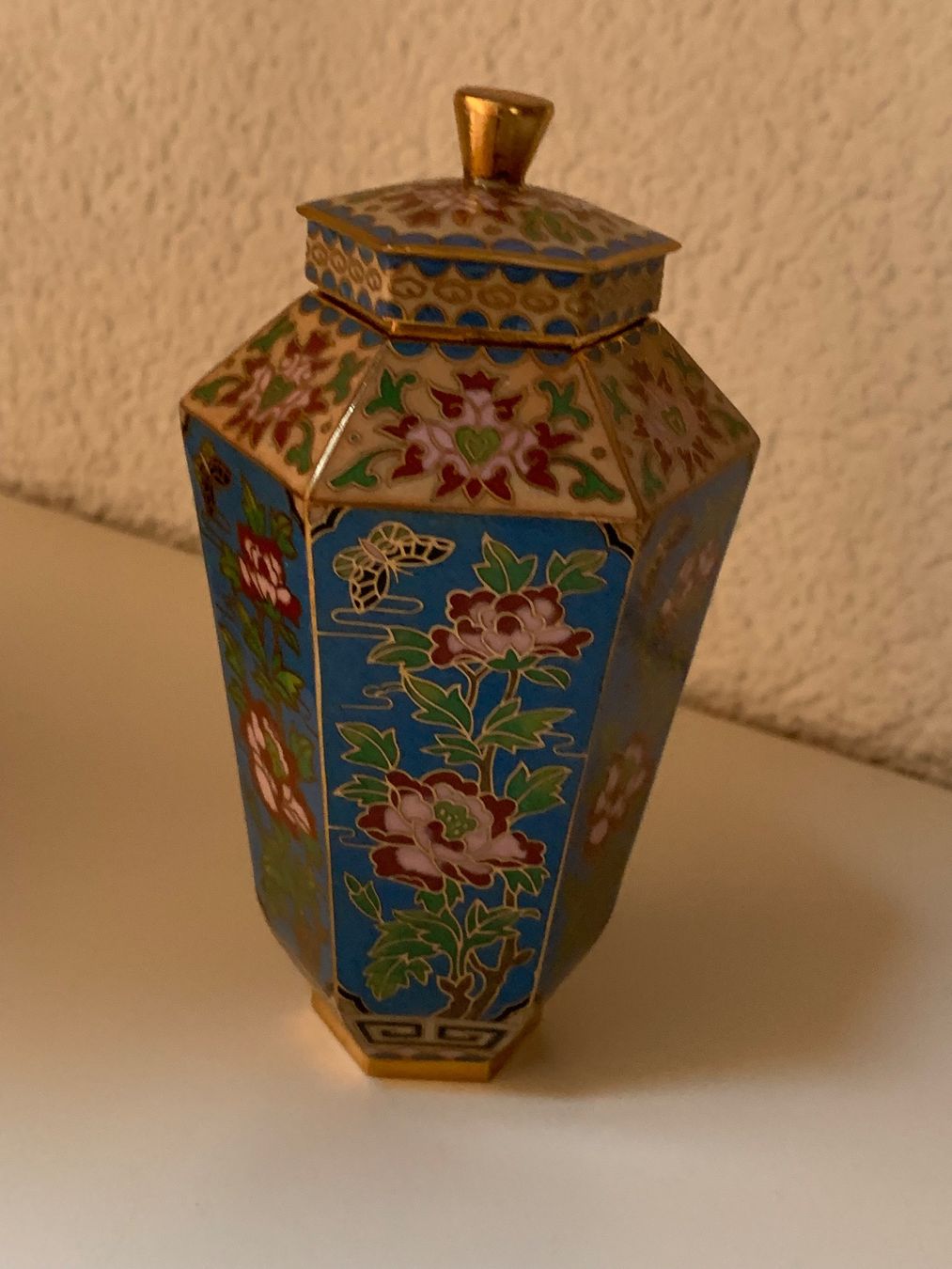 Dosen: Zauberhafte antike Cloisonné Dose 13cm – Gebraucht aus Nunningen von mochflo 6