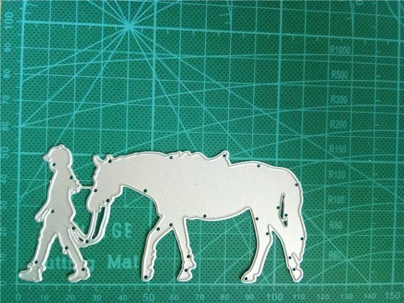 Pochoirs: MÄDCHEN MIT PFERD STANZSCHABLONE – Neuf avec emballage d'origine à Affoltern am Albis par scrapbooking 2