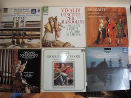 Lot LP Vinyl 6 LPs Klassik Mozart Telemann Albinoni Vivaldi