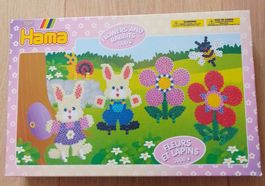 Hama Bügelperlen Packung mit 3000 Perlen Blumen + Hase 3209