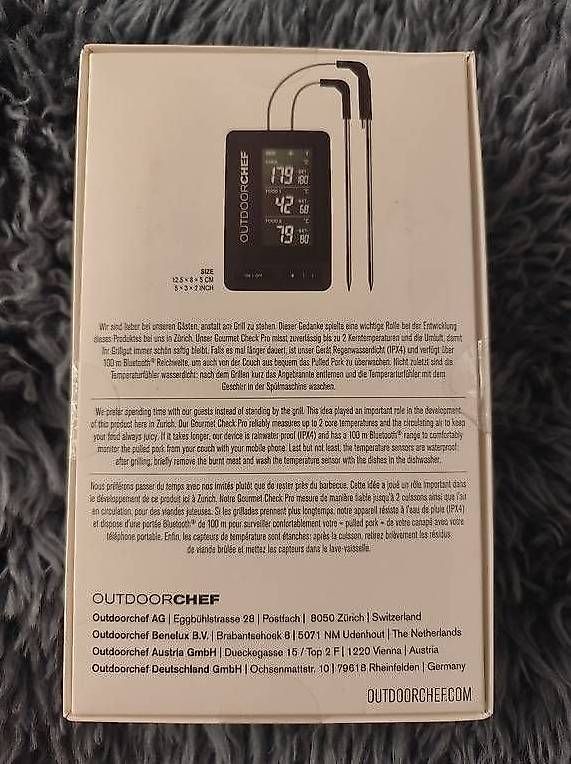 Outdoorchef Altro per la casa: Outdoorchef Fleischthermometer Gourmet Check Pro Bluetooth – Nuovo (secondo la descrizione) da Andwil SG venduto da hen_hkw7 2