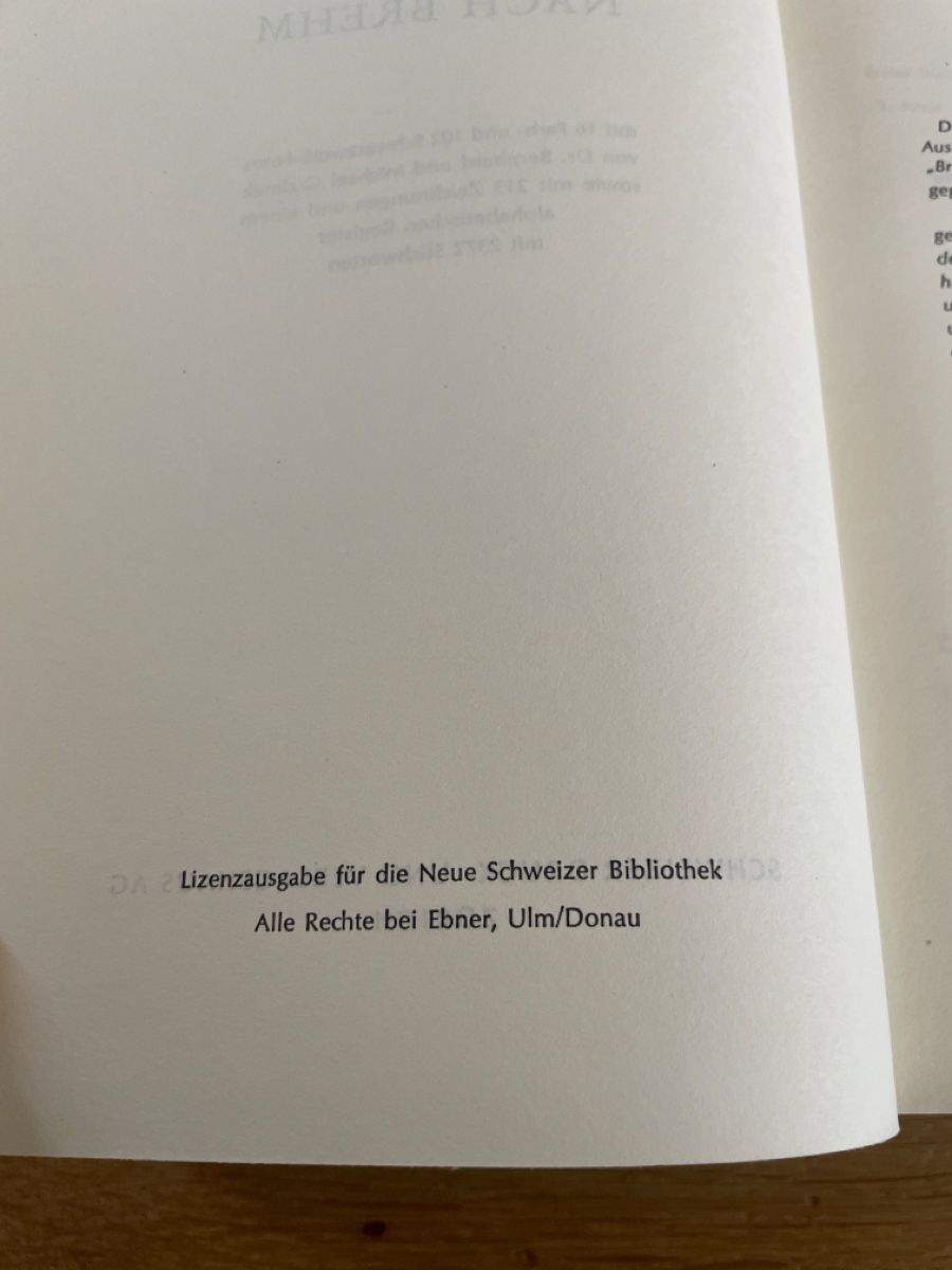 Libri: Die Tierwelt nach Brehm - Dr. Rudolf Barth – Usato da Winterthur venduto da cheerio97 4