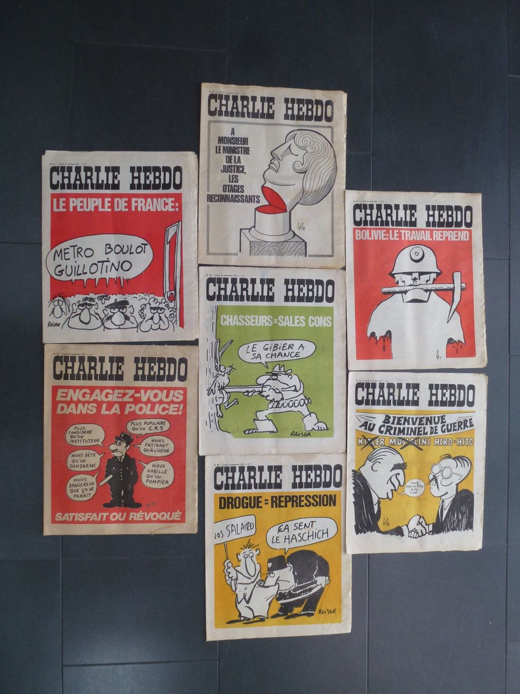 Fumetti: 7 x CHARLIE HEBDO / 1971 SATIRE – Usato da Esslingen venduto da eintagammeer