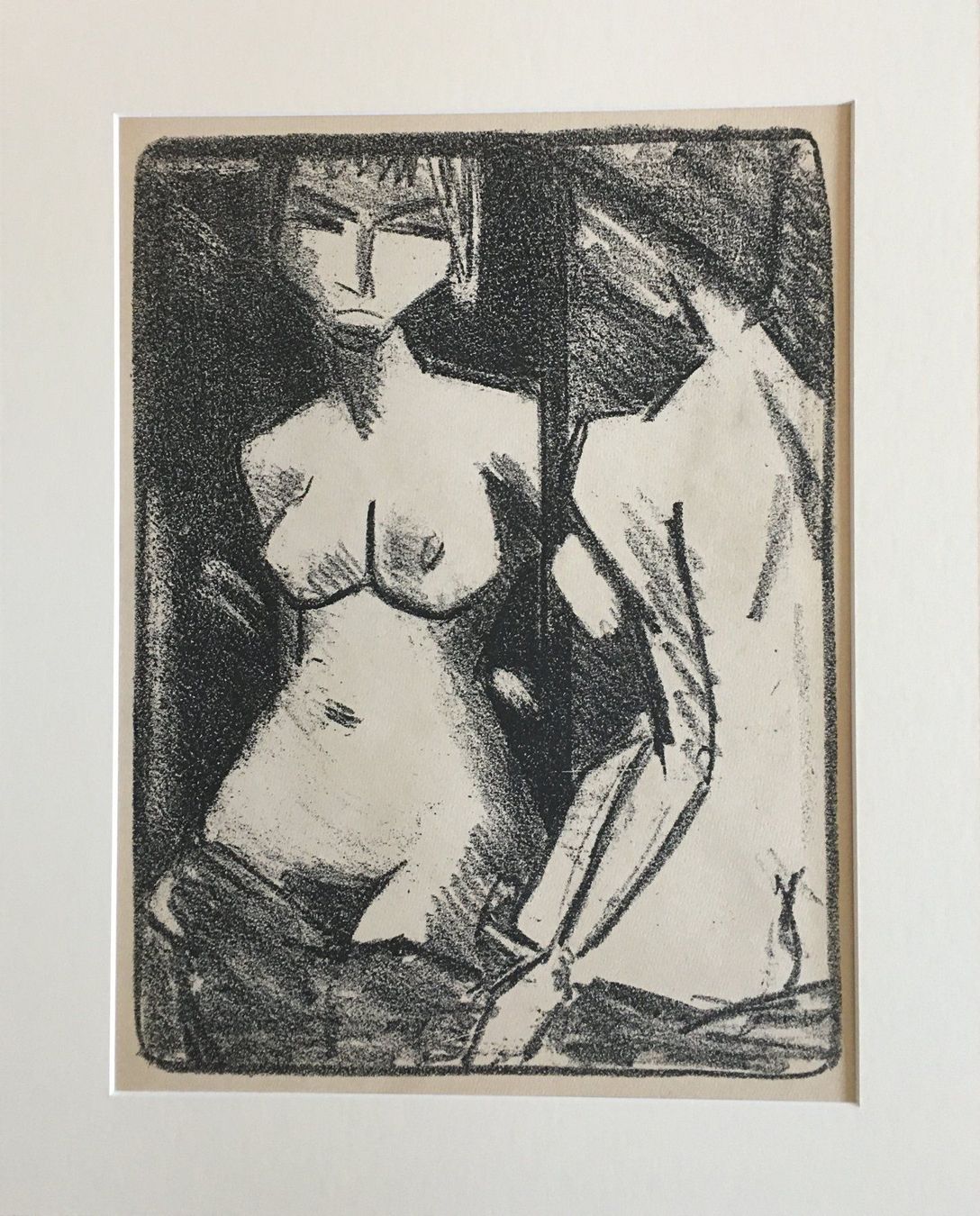 Grafiken & Lithographien: Otto Mueller     "Mädchenakt vor dem Spiegel"  DRUCKGRAPHIK – Gebraucht aus Nennigkofen von juhit 2