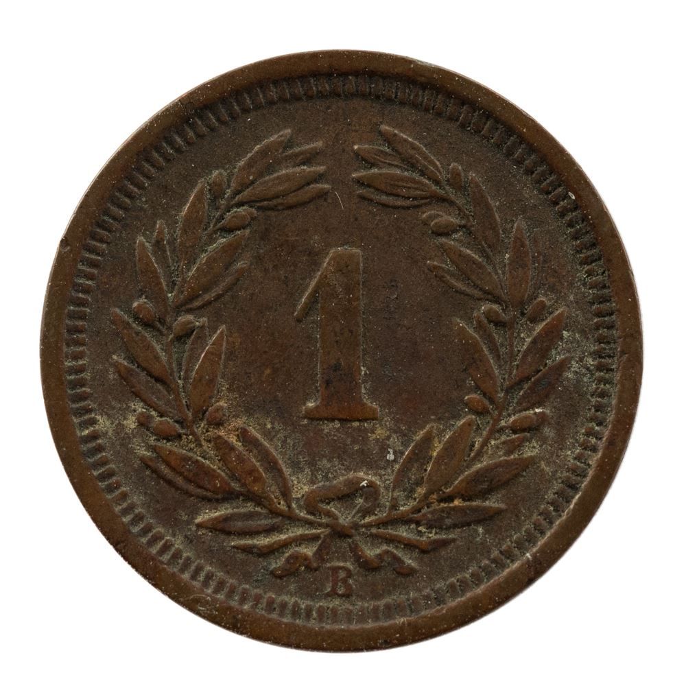 Alle Münzen: Schweiz / Suisse - 1 Rappen - 1890 – Gebraucht aus Rotkreuz von Swiss-Coins 1