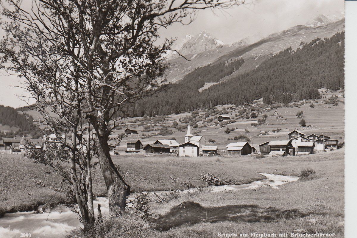 Cartoline postali: Brigels   GR  am Flembach mit Brigelser-Hörner – Usato da Brig venduto da Valcards54