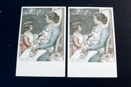 2x BUNDESFEIER - POSTKARTE, 1924. Ungelaufen