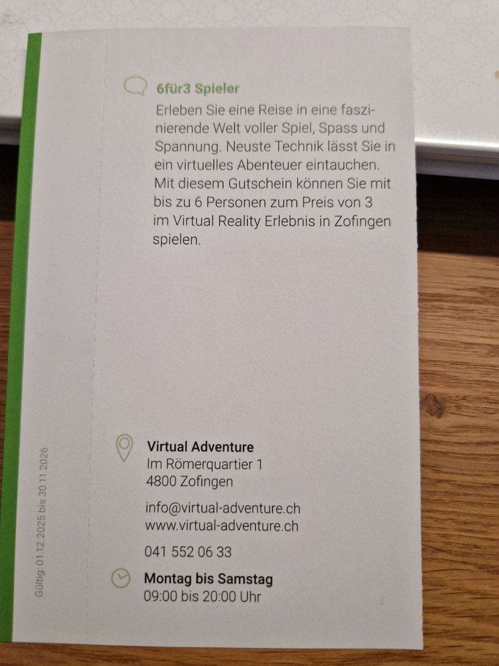 Buoni: 2für1 Virtual Adventure, Zofingen – Nuovo e nell'imballaggio originale da Kulmerau venduto da Doene7 1
