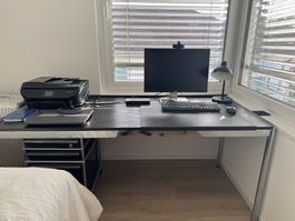 USM Haller Schreibtisch und Rollcontainer Kombiset !