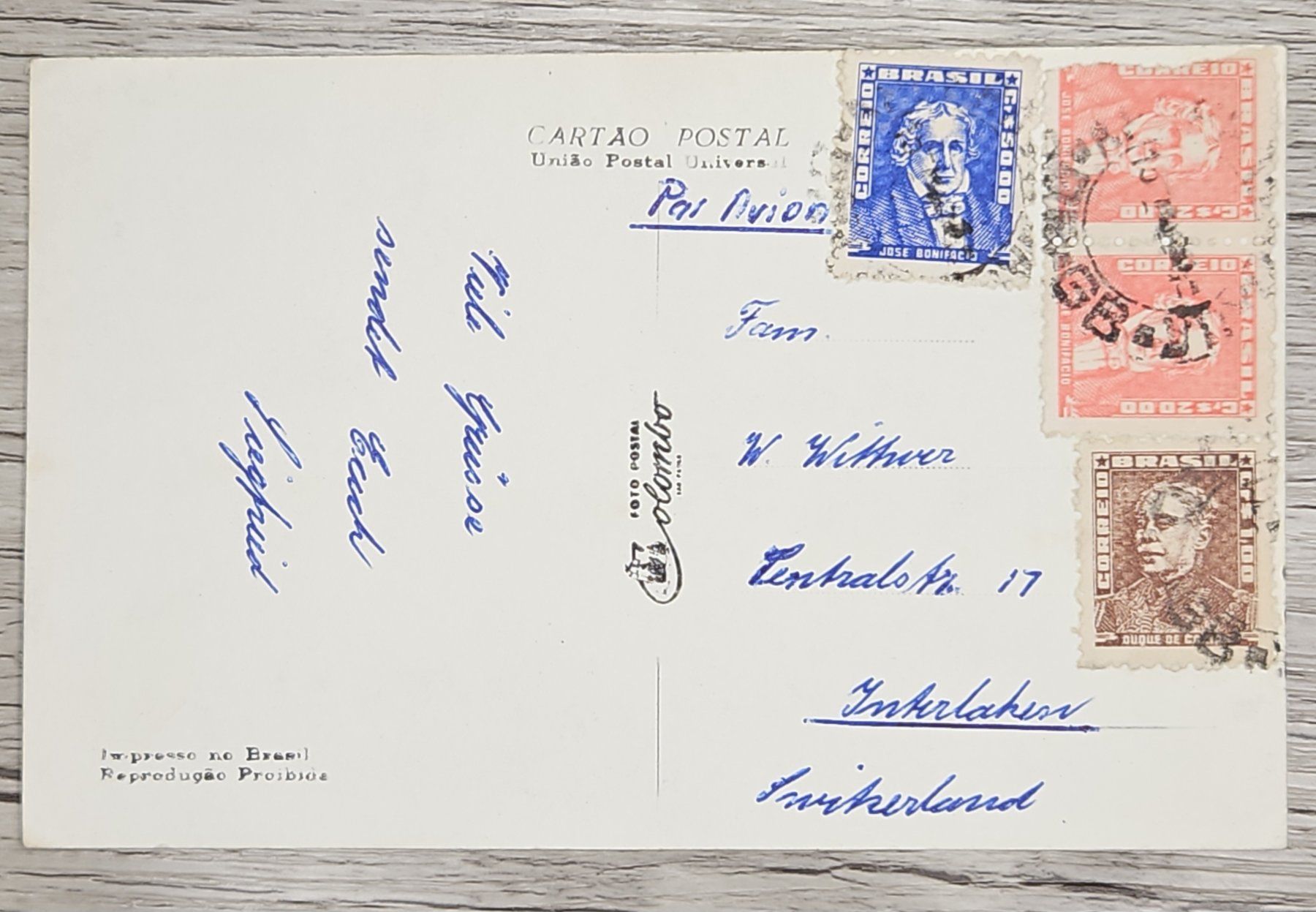 Tutti i francobolli: CL22 Carte Postale + Timbre Brasil 19xx – Usato da Cousset venduto da Patrick_Collections 1