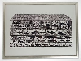 Siebdruck Arche Noah - B.A.M. Schwyn / H.C