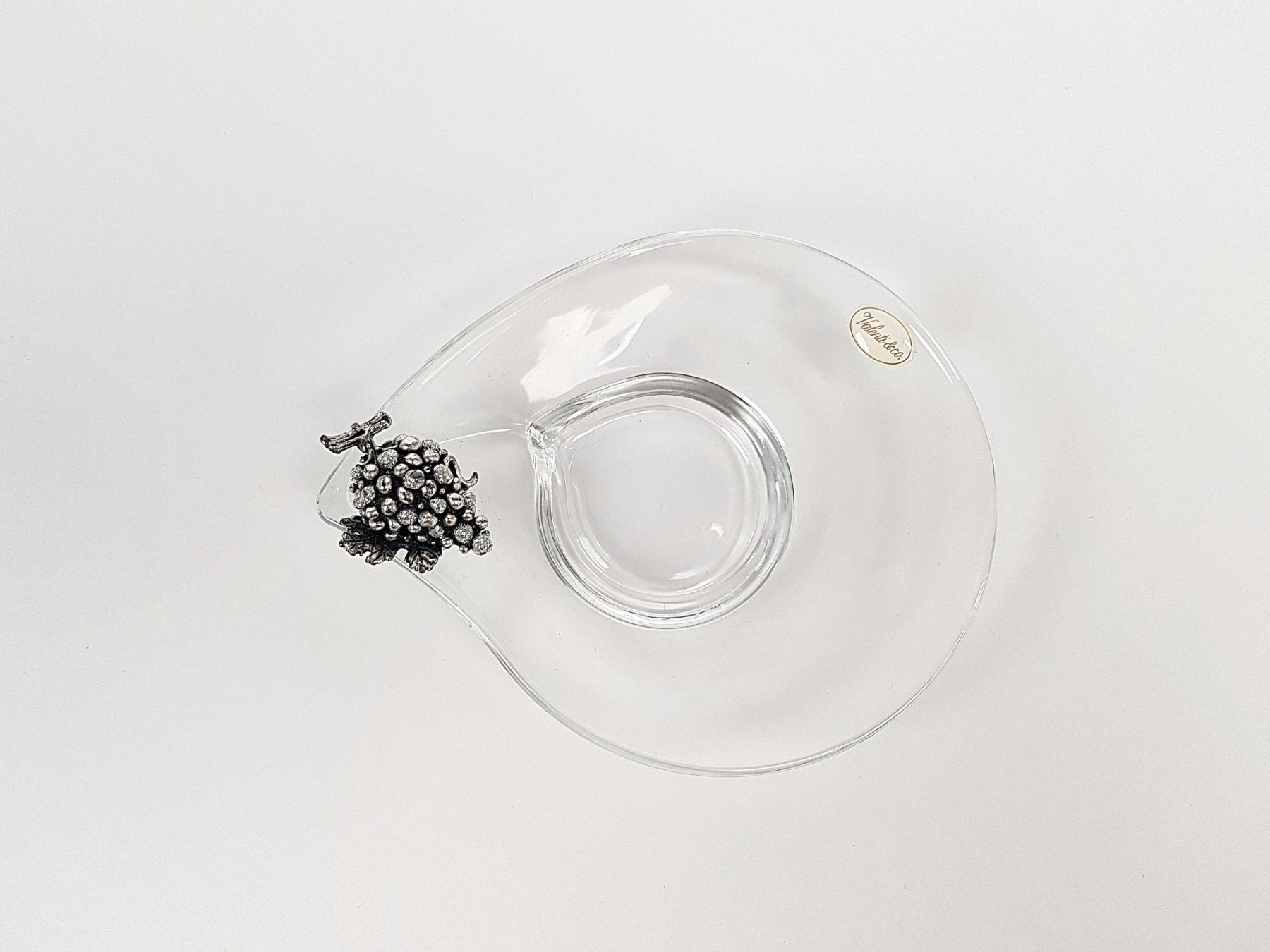 Untersetzer: VALENTI & CO. Glas-Unterteller mit Metalltraube – Gebraucht aus Suhr von Restwert_Suhr 1