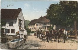Landwirtschaft/Pferdefuhrwerk 1925 RICKENBACH BL