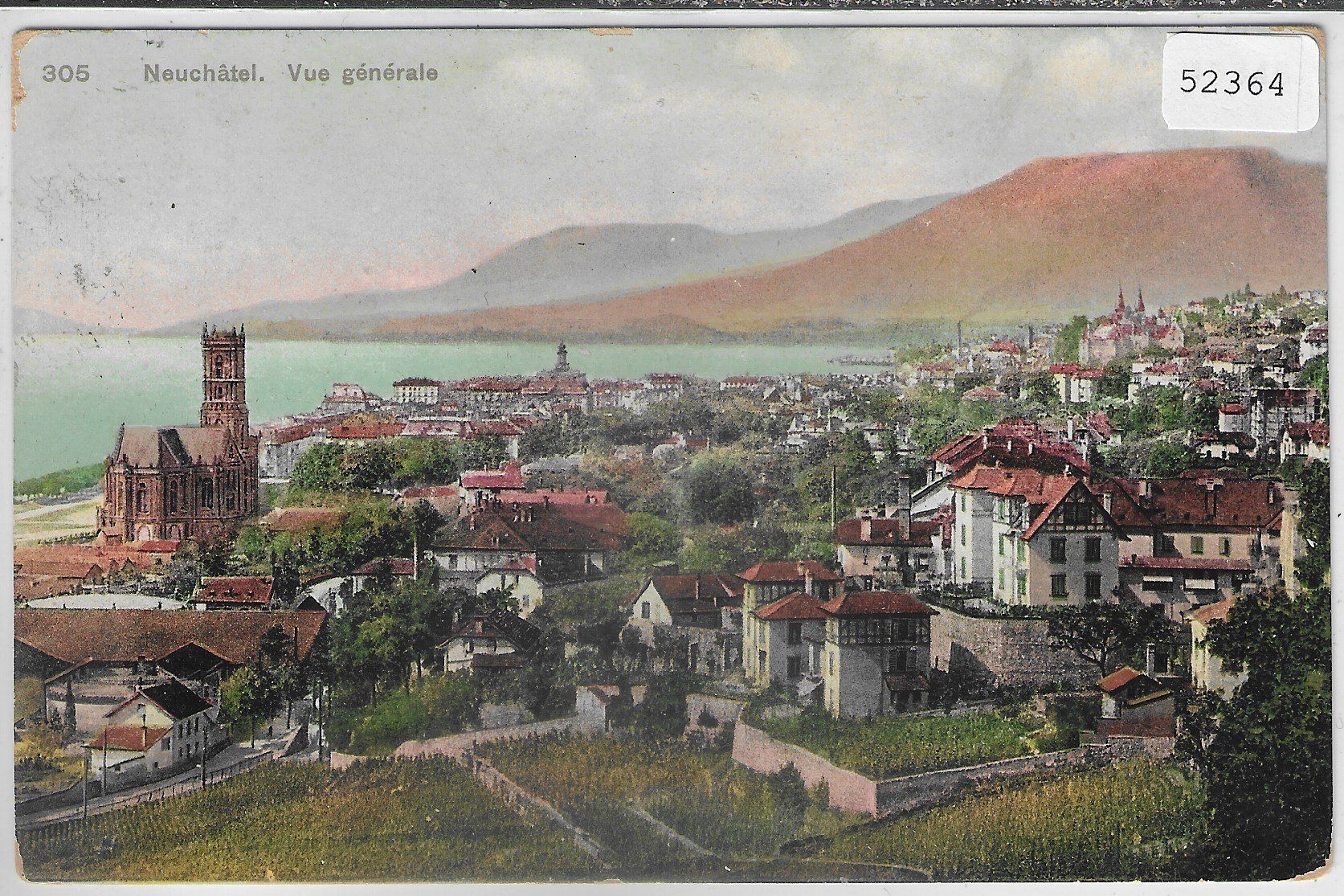 Ansichtskarten: Neuchatel - Vue generale - Litho – Gebraucht aus Ettingen von Kartenplanet