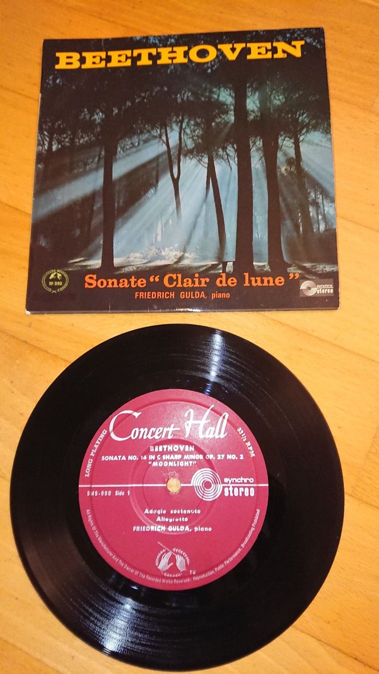 Dischi in vinile: Beethoven - Sonate Clair de lune - Single – Usato da Egg b. Zürich venduto da orwell1984