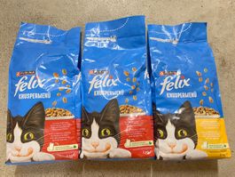 Felix Knuspermenü Katzenfutter 3x2kg