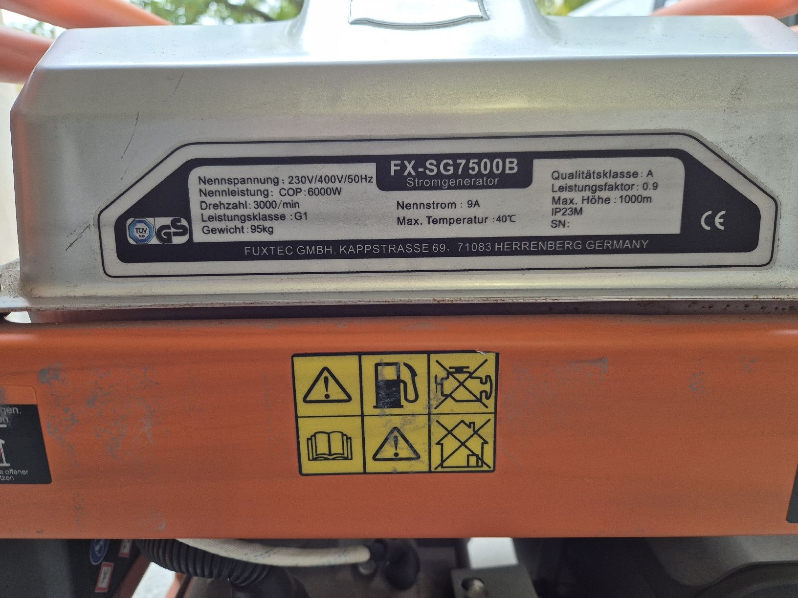 Stromgeneratoren: Fuxtec SG7500B Gemerator Stromgenerator – Gebraucht aus Wiesendangen von freetree_winti 2