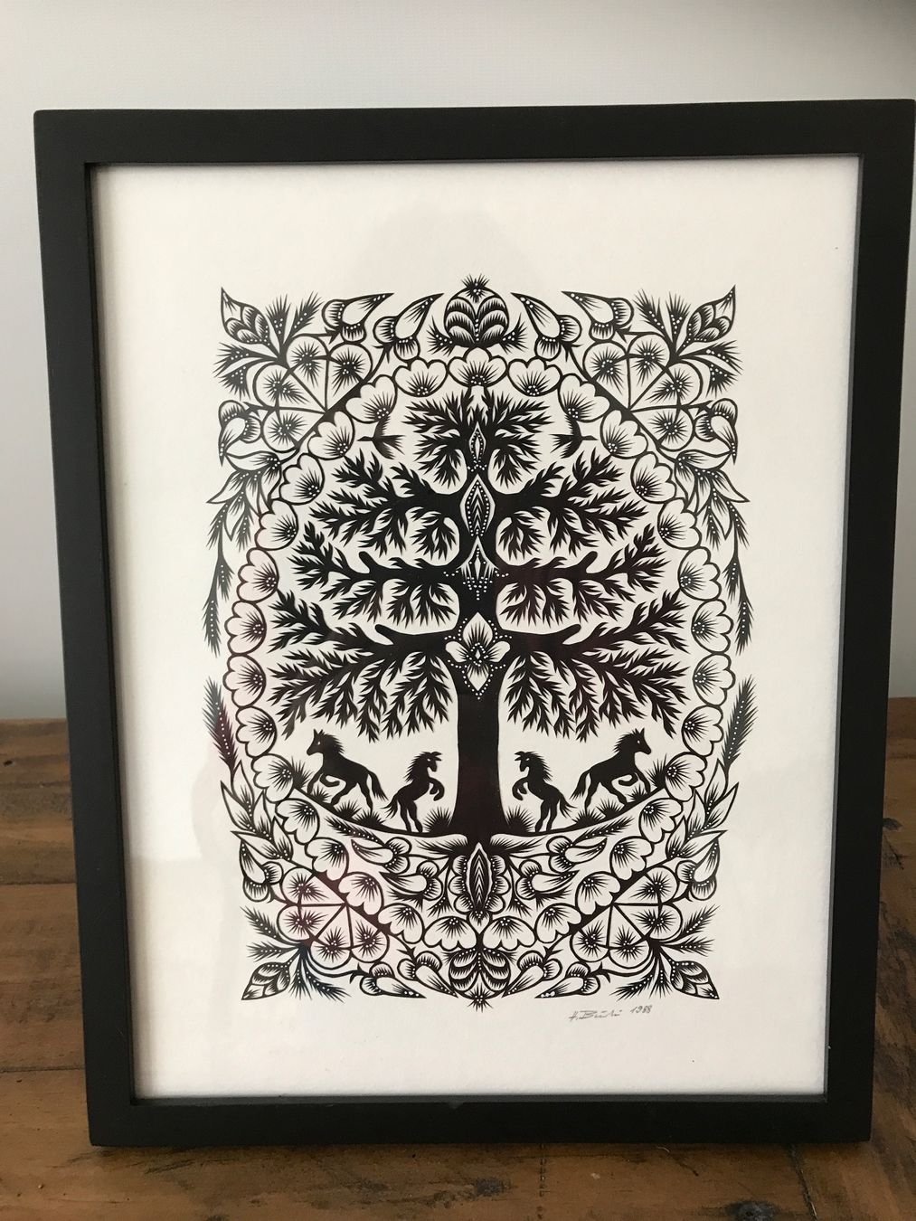 Grafica & Litografie: Scherenschnitt Hedy Bürki Pferde – Usato da Rapperswil SG venduto da cosiba01