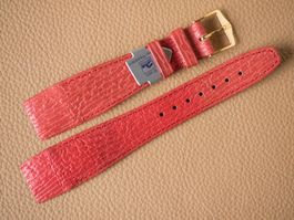 NOS Hirsch Atlantis Leder-Uhrenband 22mm rot 22 OPEN END