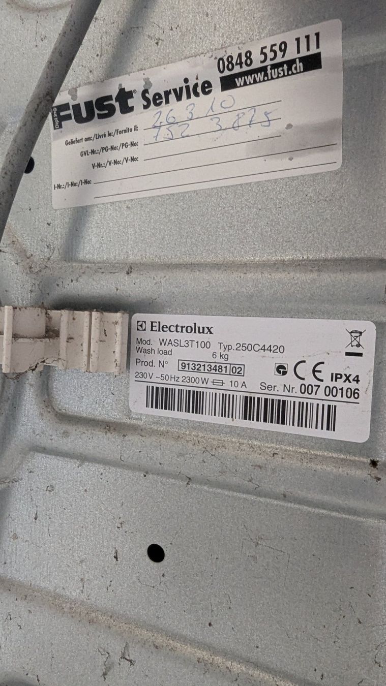 Electrolux Lavatrici: Waschmaschine ELEKTROLUX Inspire – Usato da Biel/Bienne venduto da Zbindi 4