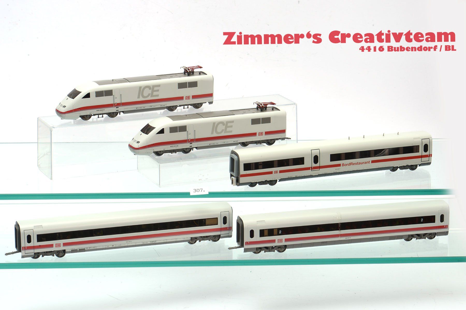 Fleischmann Modellini di ferrovie: Fleischmann 5-teil. ICE Triebzug, H0, GS – Usato da Bubendorf venduto da zimmers_creativteam