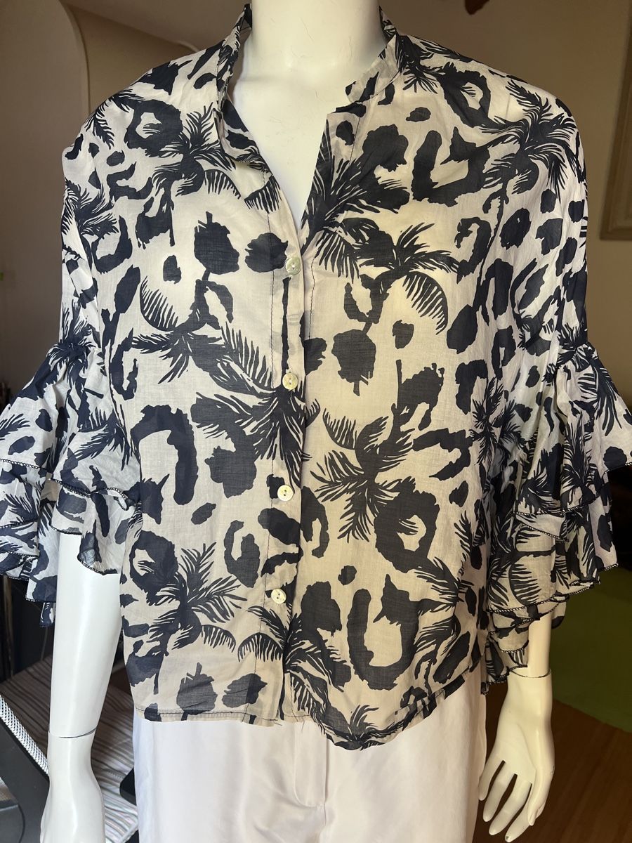 Blusen: mehrlagige Aermel Bluse bl/beige – Neu (gemäss Beschreibung) aus Bonaduz von Malves10