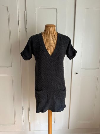 MANGO - Longstrickpullover grau M