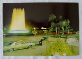 AK LUZERN LU, Wagenbachbrunnen bei Nacht