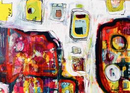 Einzigartiges abstraktes Gemälde, 50x70cm