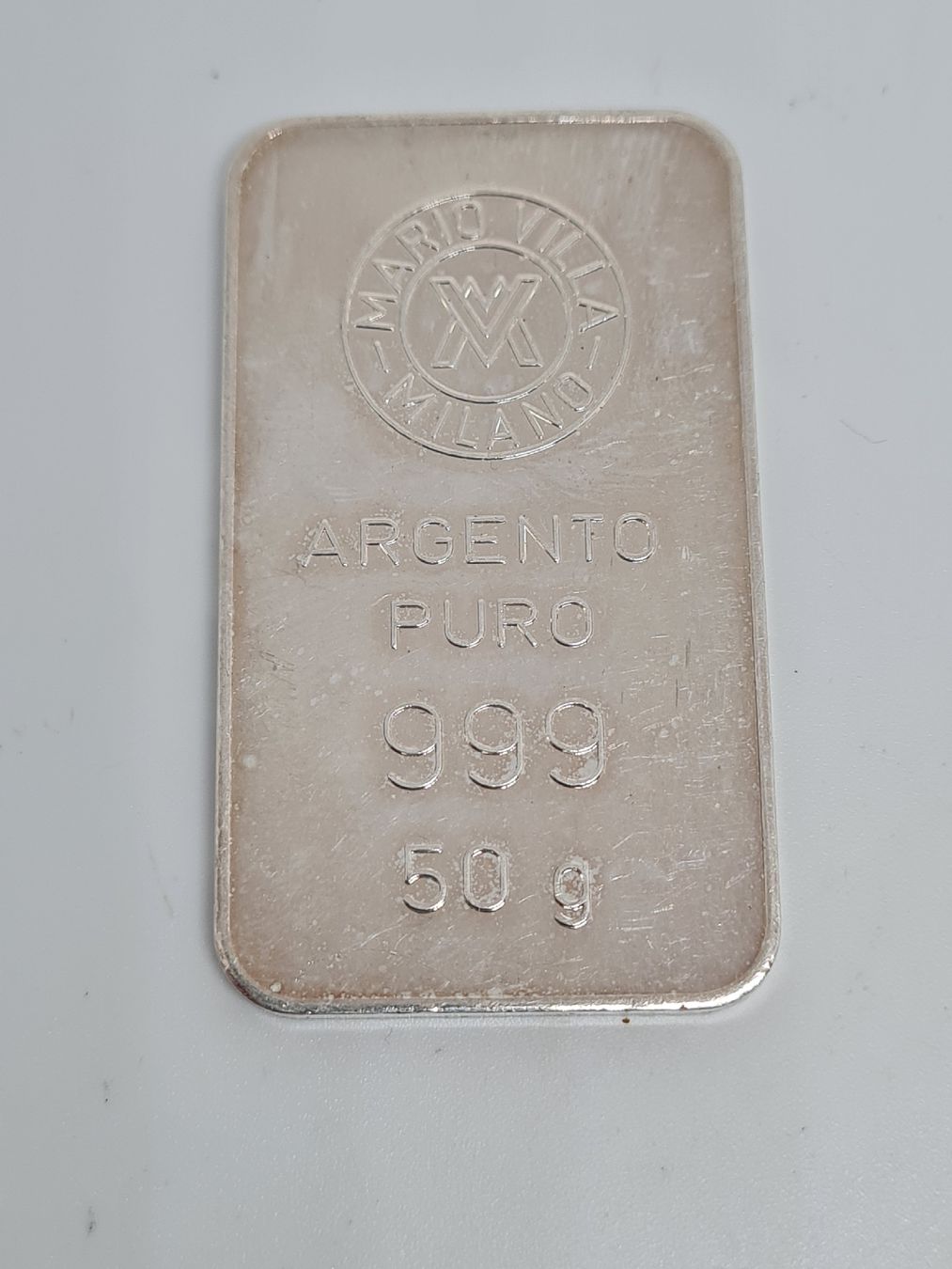 Metalli preziosi: 50 Gramm Silberbarren - 999.0 – Usato da Delémont venduto da Godeau25