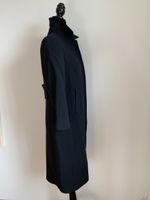 BERGDORF GOODMAN: Lässiger schwarzer Designer-Wollmantel, 38