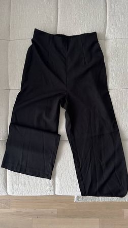 WideLeg Stoffhose schwarz 