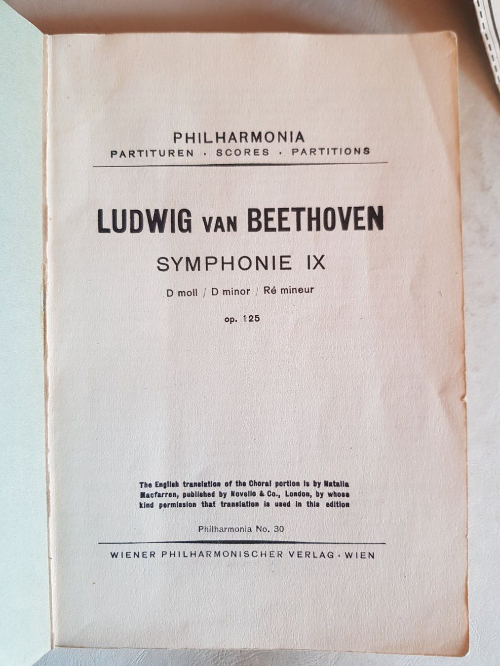 Libri: BEETHOVEN - Philharmonica 1947 D-Moll – Usato da Walterswil BE venduto da Lonitti 3