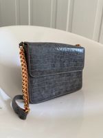 Stella McCartney Shoulder Bag, Faux Croc, grau, limited ed.