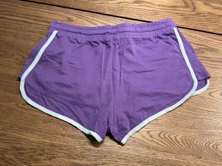 Sommer Shorts, lila mit weissem Rand, Gr.L