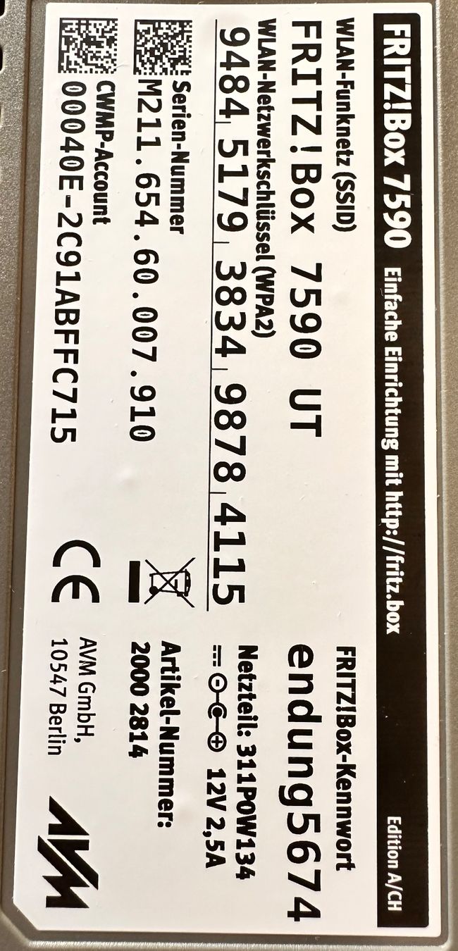 Fritz Modems & Routeurs: FRITZ! Box 7590 (A/CH Version) – D'occasion à Mirchel par kaufmich20 3
