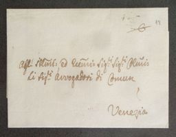 ITALIA ca. 1820: Busta pieghevole da VAL DONA a VENEZIA