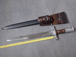Baïonnette suisse modèle 1918 Schmidt-Rubin avec PF en cuir